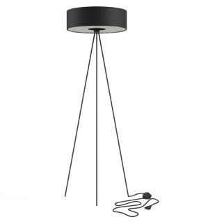 CADILAC III talna svetilka E27 okrogla črna/črna