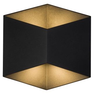 TRIANGLES stenska svetilka LED 2x5W toplo bela črna