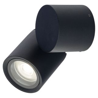 TUBINGS S stenska svetilka GU10 IP54 okrogla črna