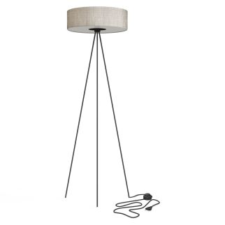 CADILAC III talna svetilka E27 okrogla siva/črna