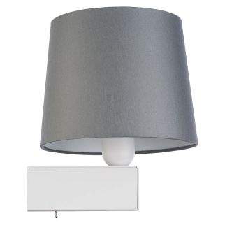 CHILLIN I stenska svetilka E27 siva/bela