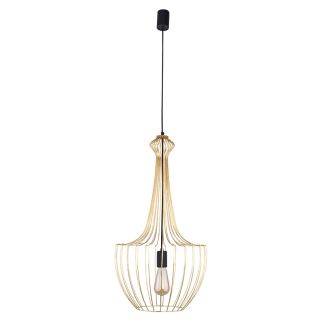 LUKSOR S S viseča svetilka E27 medenina/črna