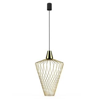 WAVE L viseča svetilka E27 medenina/črna