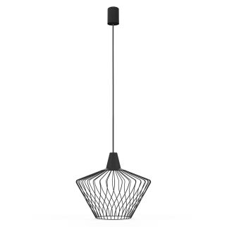 WAVE S viseča svetilka E27 črna