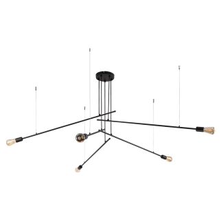 PILE V viseča svetilka E27 črna/srebrna