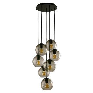 VETRO VII viseča svetilka E27 smoked/črna