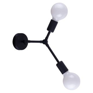 TWIG II stenska svetilka E27 črna