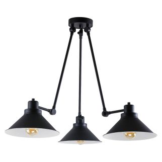 TECHNO III viseča svetilka E27 črna/bela