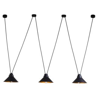 PERM III viseča svetilka E27 črna/bakrena