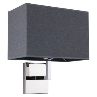 HOTEL I A stenska svetilka E27 siva/krom