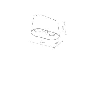 OVAL stropna svetilka GU10 ES111 bela