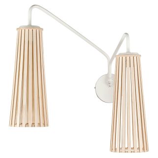 DOVER II stenska svetilka GU10 natural wood/bela