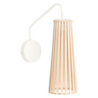 DOVER I stenska svetilka GU10 natural wood/bela