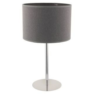 HOTEL I namizna svetilka E27 siva/krom
