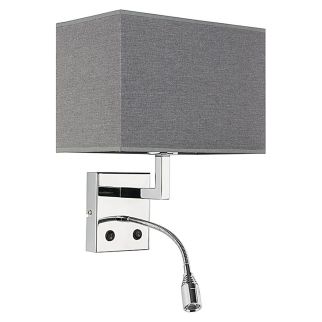 HOTEL stenska svetilka LED 2,2W dnevno bela siva/krom