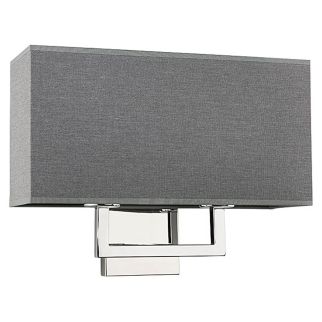 HOTEL II stenska svetilka E27 siva/krom