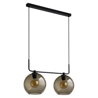 MONACO II viseča svetilka E27 črna/dimljena