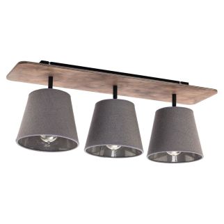 AWINION III stropna svetilka E27 siva/dark wood