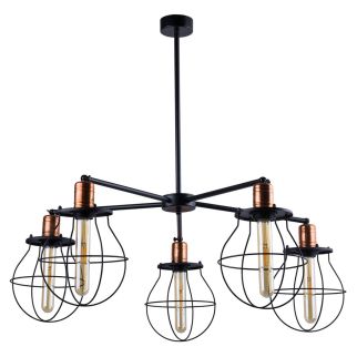 MANUFACTURE V viseča svetilka E27 črna/bakrena