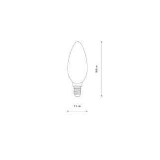 BULB LED E14, C35, 6W E14 6W 3000K Amber glass