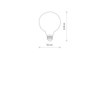 BULB VINTAGE LED E27, 6W E27 6W 2200K Amber glass