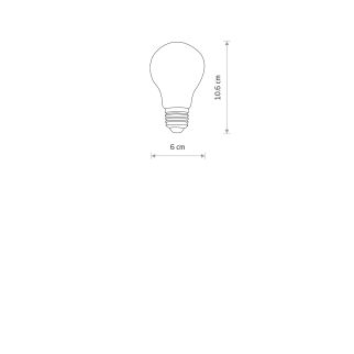 BULB VINTAGE LED E27, 6W E27 6W 2200K Amber glass