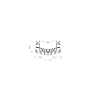 LVM RECESSED HORIZONTAL CORNER 1-fazni 48V bela