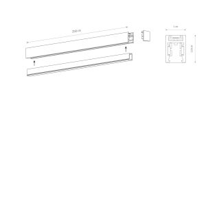 NANO - LVM TRACK 2M 1-fazni 24V NANO-LVM Črna