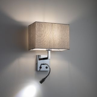 HOTEL MOOD LED stenska svetilka 1x10W only LED, LED: 1x2.2W 4000K siva/krom