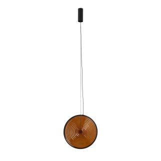 AURA LED viseča svetilka 22W 3000K amber glass/črna