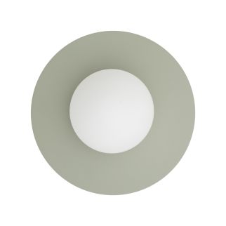SATURN M stenska svetilka G9 sage green/bela