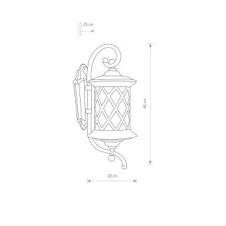 LANTERN stenska svetilka E27 black with a copper patina/prozorna