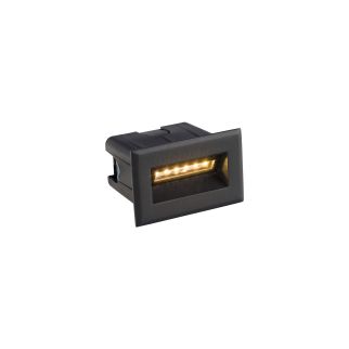 BAY S stenska svetilka LED 3W toplo bela IP67 črna