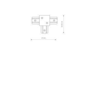 PROFILE RECESSED T CONNECTOR 1-fazni profil bela