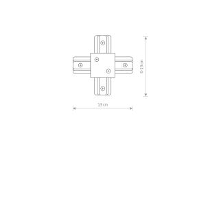 PROFILE RECESSED X CONNECTOR 1-fazni profil črna