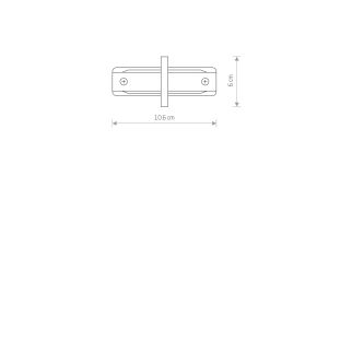 PROFILE RECESSED STRAIGHT CONNECTOR 1-fazni profil bela