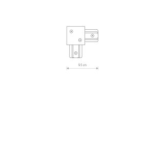 PROFILE RECESSED L CONNECTOR 1-fazni profil črna