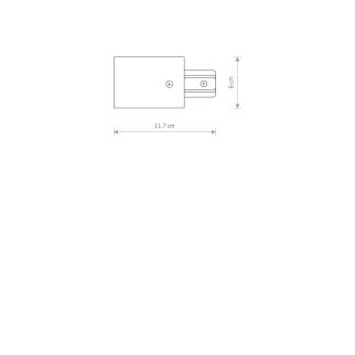 PROFILE RECESSED POWER END CAP 1-fazni profil bela