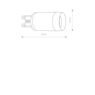 BULB LENS LED, G9, 3W G9 3W 3000K Bela