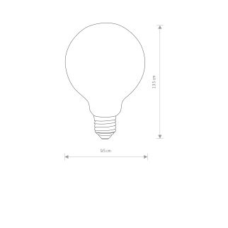 BULB GLASS BALL LED, E27, 8W E27 8W 3000K Bela
