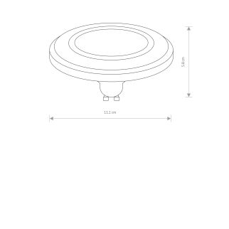 REFLECTOR LENS LED, GU10, ES111, 9W GU10 ES111 9W 4000K Črna