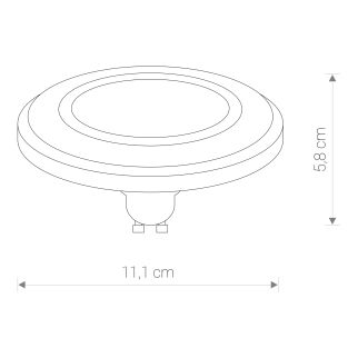 REFLECTOR LENS LED, GU10, ES111, 9W GU10 ES111 9W 3000K Črna