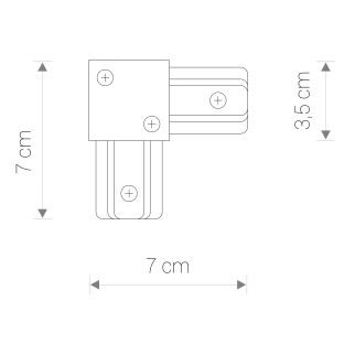 PROFILE L CONNECTOR 1-fazni profil črna