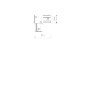 PROFILE L CONNECTOR 1-fazni profil bela