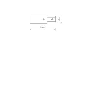PROFILE POWER END CAP 1-fazni profil črna