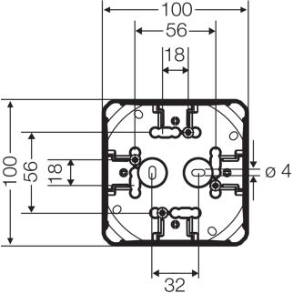 Razvodna doza K80.1C3 N/O samougasna 83x83 IP40 bela