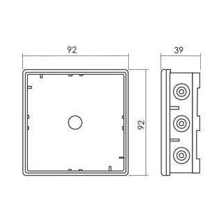 Razvodna doza K80 N/O samougasna 92x92 IP54